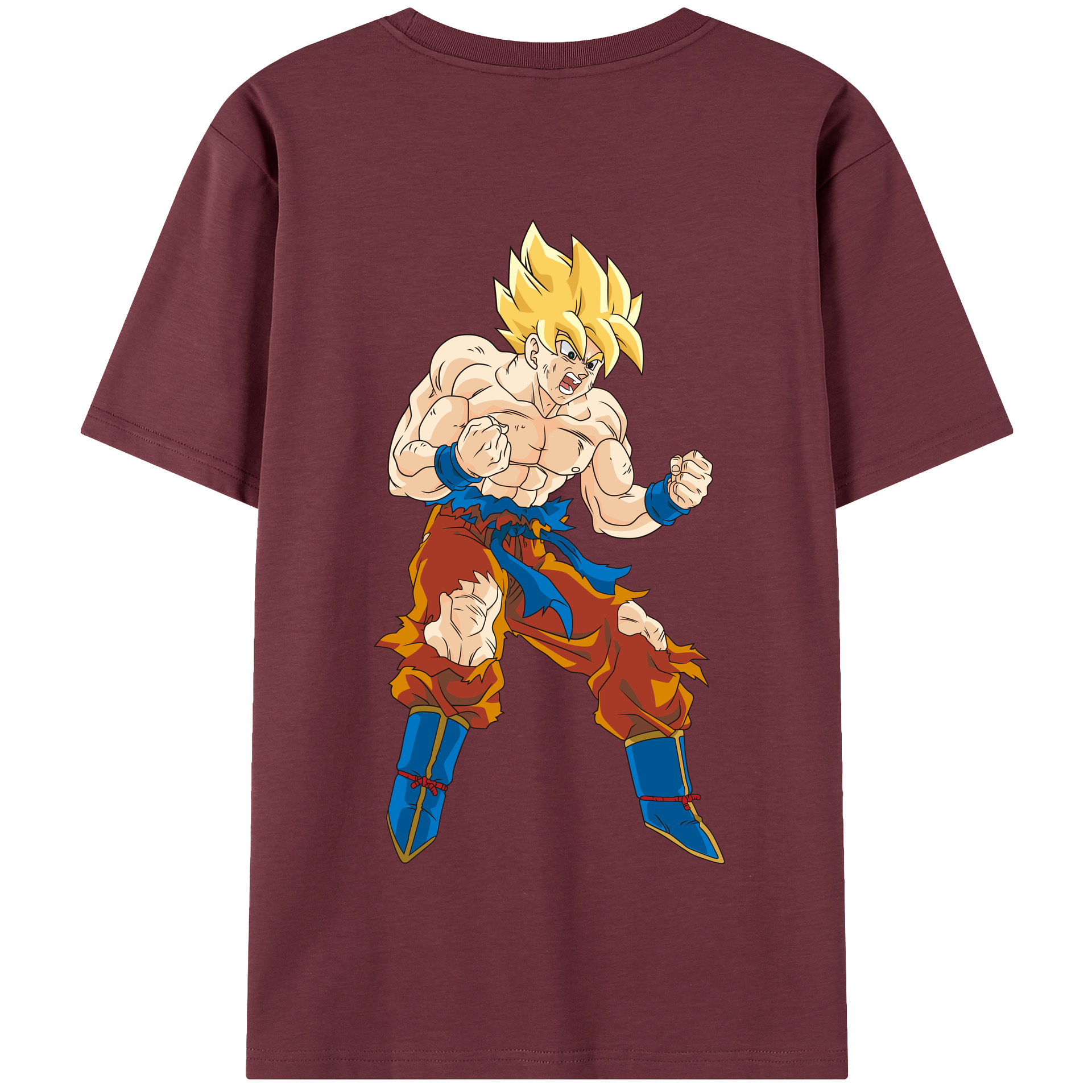 （画像用） ドラゴンボール 孫悟空（そん ごくう）Son Goku カカロット DRAGON BALL Kakarotto 綿100％半袖Tシャツ（背面プリント）